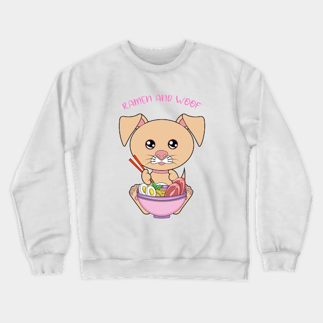 All I Need is ramen and dogs, ramen and dogs Crewneck Sweatshirt by JS ARTE